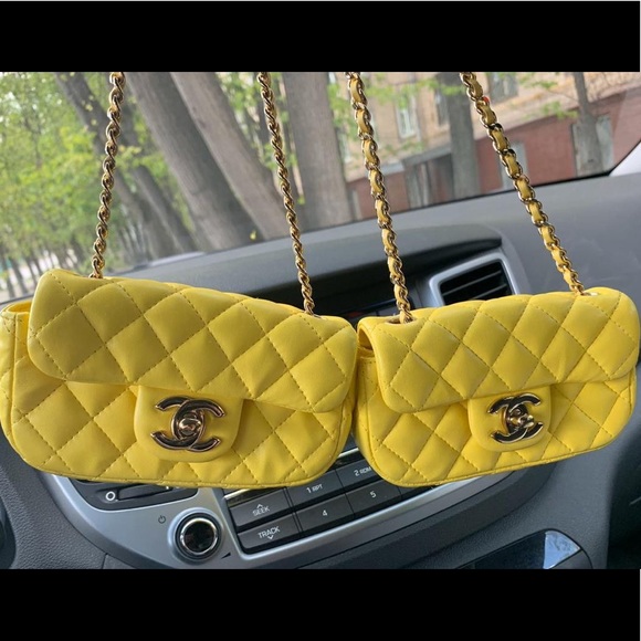 CHANEL Handbags - Chanel Twin Yellow Leather Double Mini Classic